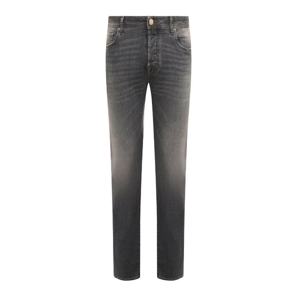 Sleek Gray Stretch Cotton Regular Fit Jeans Jacob Cohen