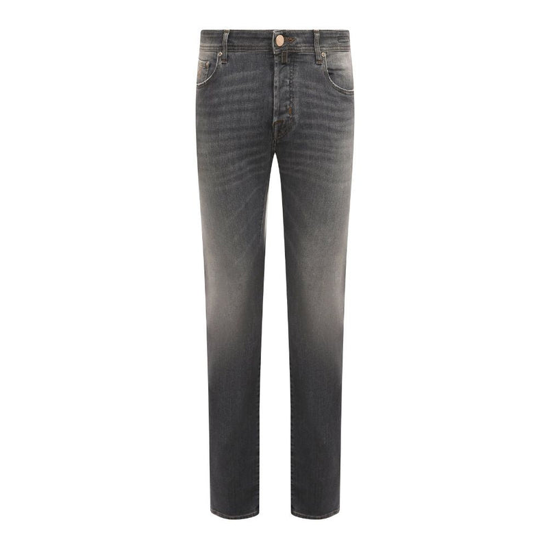 Sleek Gray Stretch Cotton Regular Fit Jeans Jacob Cohen
