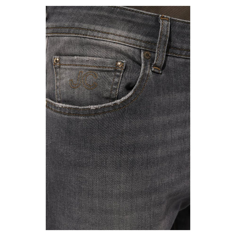 Sleek Gray Stretch Cotton Regular Fit Jeans Jacob Cohen