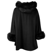 Black Wool Women Coat Made in Italy