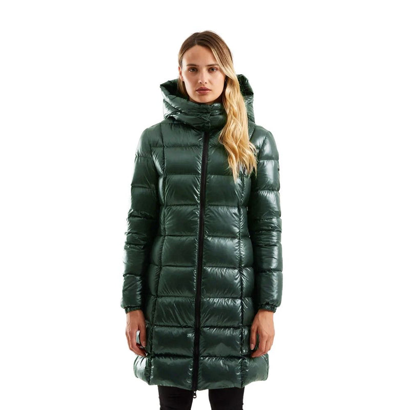 Green Polyester Women Jacket Refrigiwear