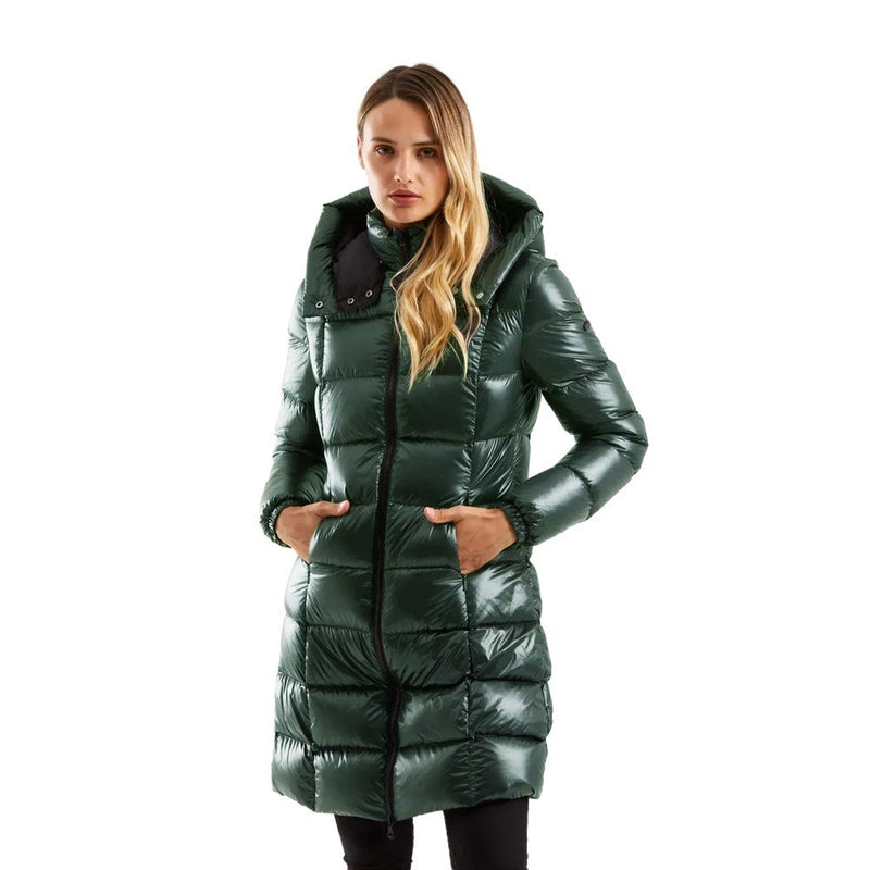 Green Polyester Women Jacket Refrigiwear