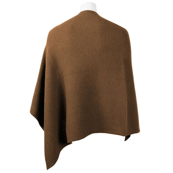 Elegant Cashmere V-Neck Poncho Emilio Romanelli