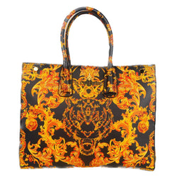 Elegant Black Shopper with Golden Accents Plein Sport