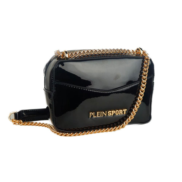 Elegant Black Chain Strap Shoulder Bag Plein Sport