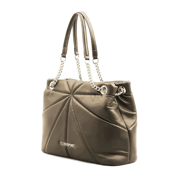 Elegant Faux Leather Gold-Chain Tote Plein Sport