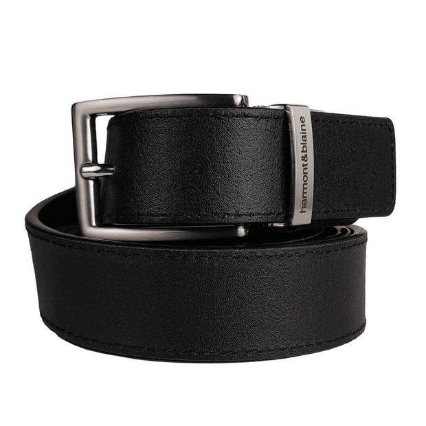 Reversible Black Calfskin Leather Belt Harmont & Blaine