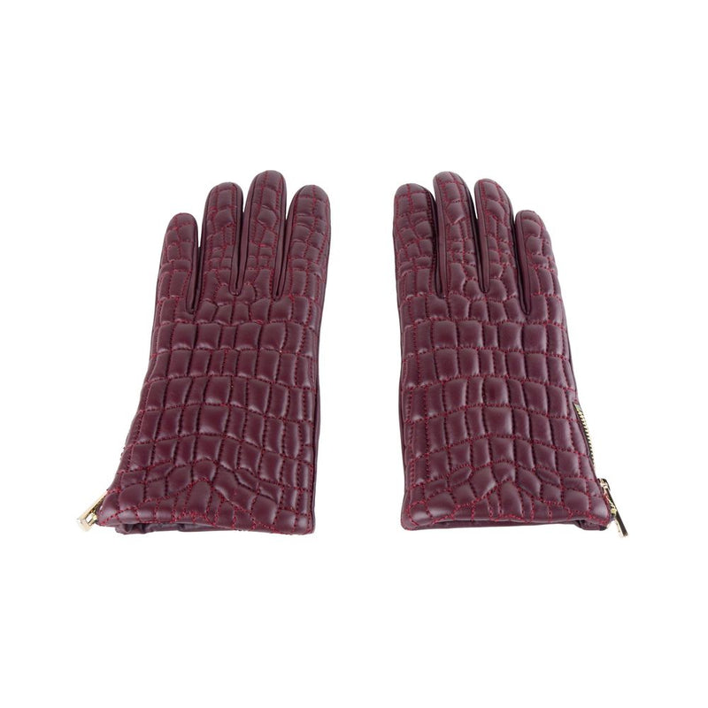 Red Lambskin Women Glove Cavalli Class