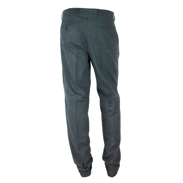 Elegantly Tailored Gray Winter Trousers Made in Italy