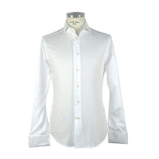 Elegant Ceremony White Cotton Shirt Made in Italy