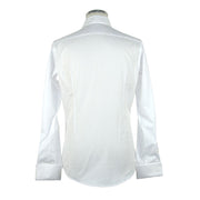 Elegant Ceremony White Cotton Shirt Made in Italy