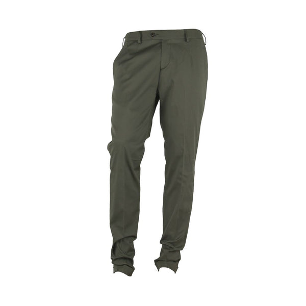 Elegant Green Summer Trousers for Men Made in Italy