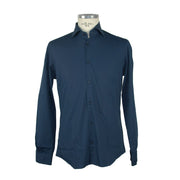 Italian Elegance: Chic Long Sleeve Cotton Shirt Made in Italy