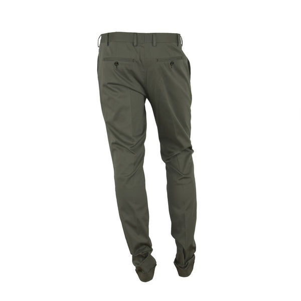 Elegant Green Summer Trousers for Men Made in Italy