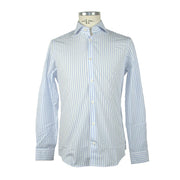 Elegant Light Blue Italian Cotton Shirt Made in Italy