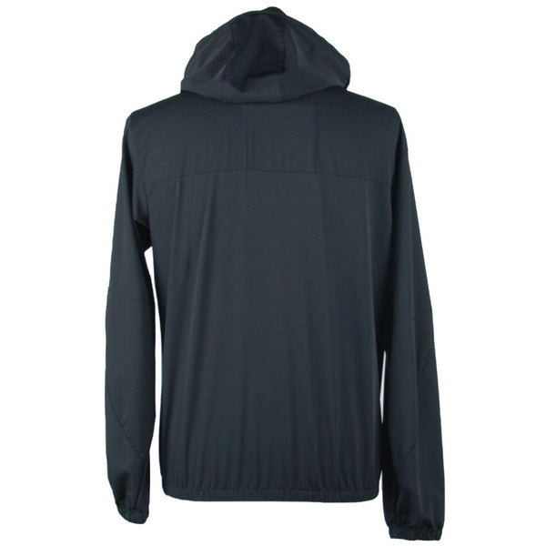 Sleek Hooded Full Zip Jacket in Black Emilio Romanelli