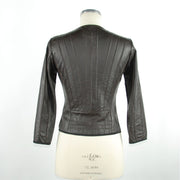 Sleek Black Leather Jacket for Elegant Evenings Emilio Romanelli