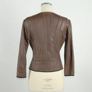 Sleek Slim-Fit Leather Jacket Emilio Romanelli