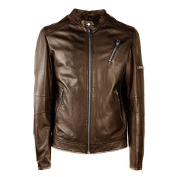 Brown Leather Jacket Emilio Romanelli