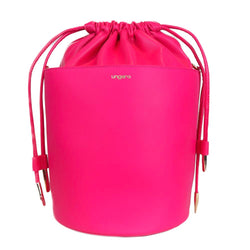 Fuchsia Elegance Leather Bucket Bag Ungaro