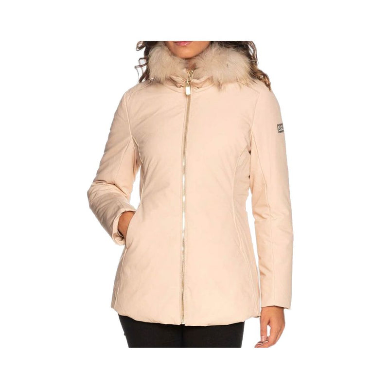 Chic High-Collar Hooded Women's Jacket with Fur Yes Zee