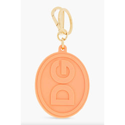 Elegant Orange Keychain with Gold Hardware Dolce & Gabbana