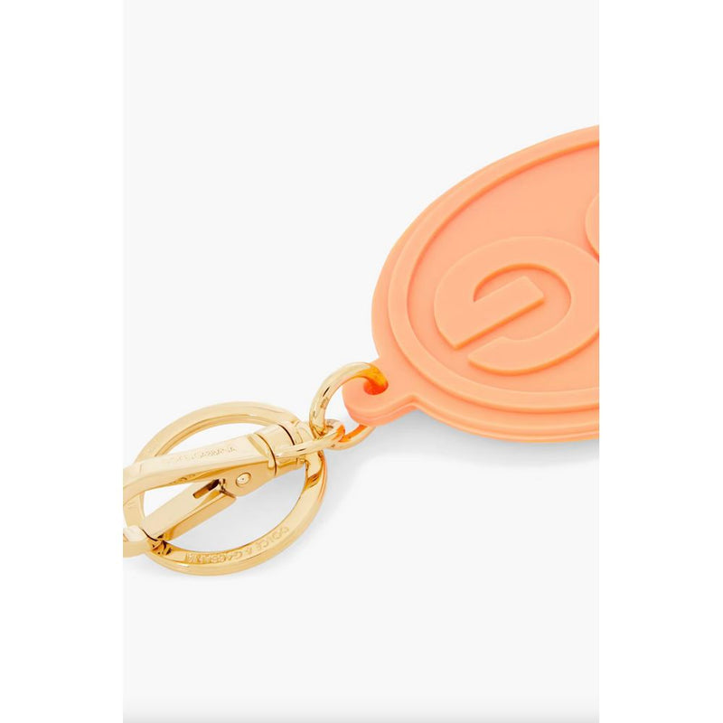 Elegant Orange Keychain with Gold Hardware Dolce & Gabbana