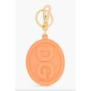 Elegant Orange Keychain with Gold Hardware Dolce & Gabbana