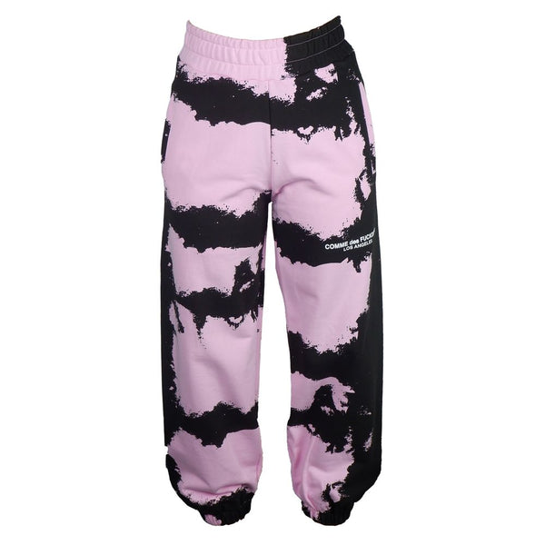 Chic Pink Print Cotton Track Pants Comme Des Fuckdown