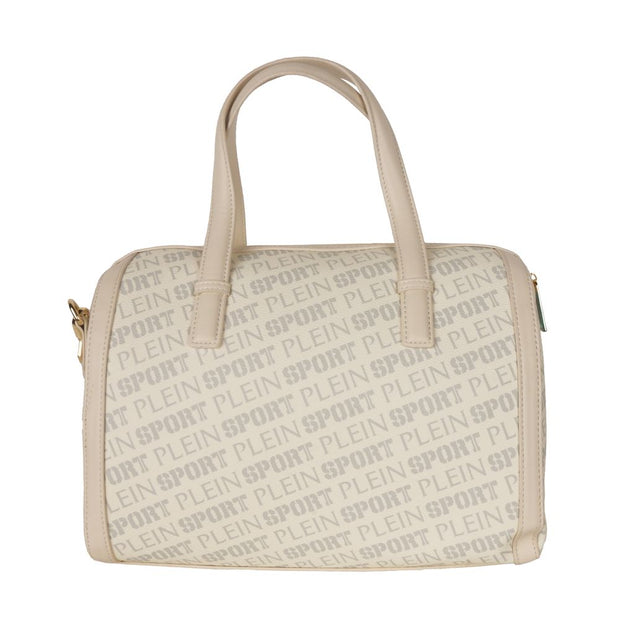 Chic White Eco-Leather Crossbody Bag Plein Sport