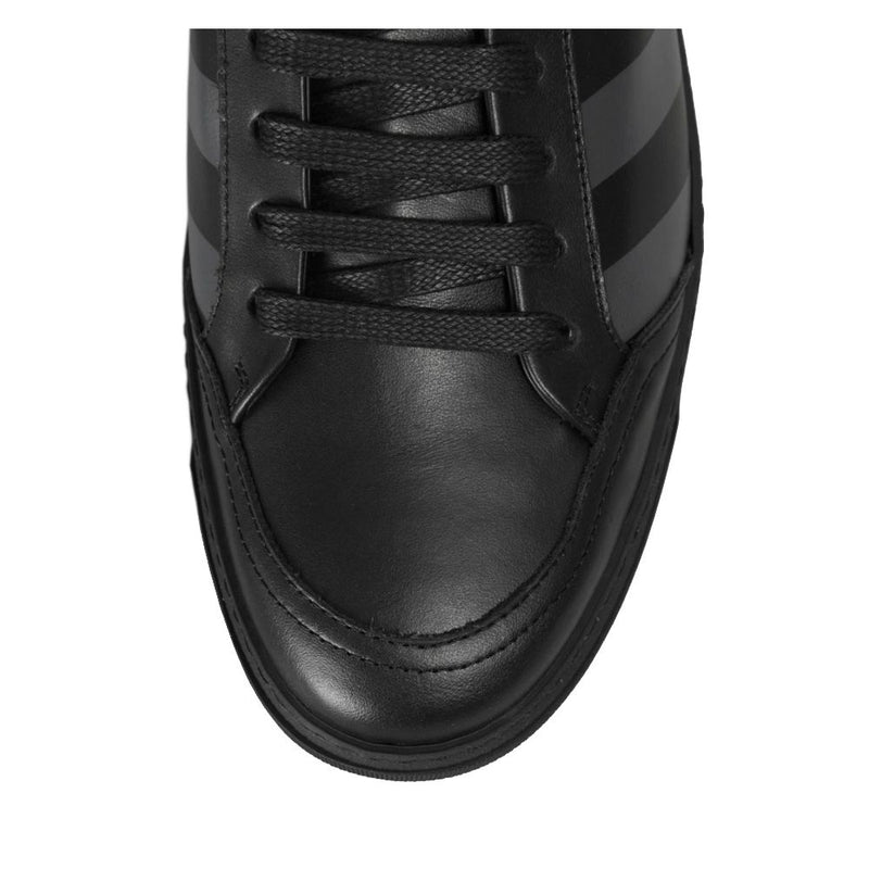 Black Calfskin Women Sneaker Off-White