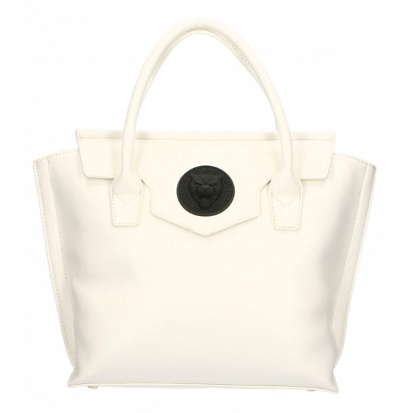 Elegant White Handbag With Magnetic Closure Plein Sport