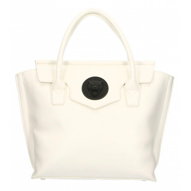 Elegant White Handbag With Magnetic Closure Plein Sport