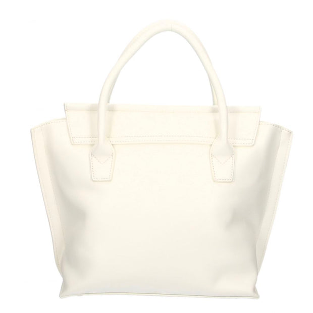 Elegant White Handbag With Magnetic Closure Plein Sport