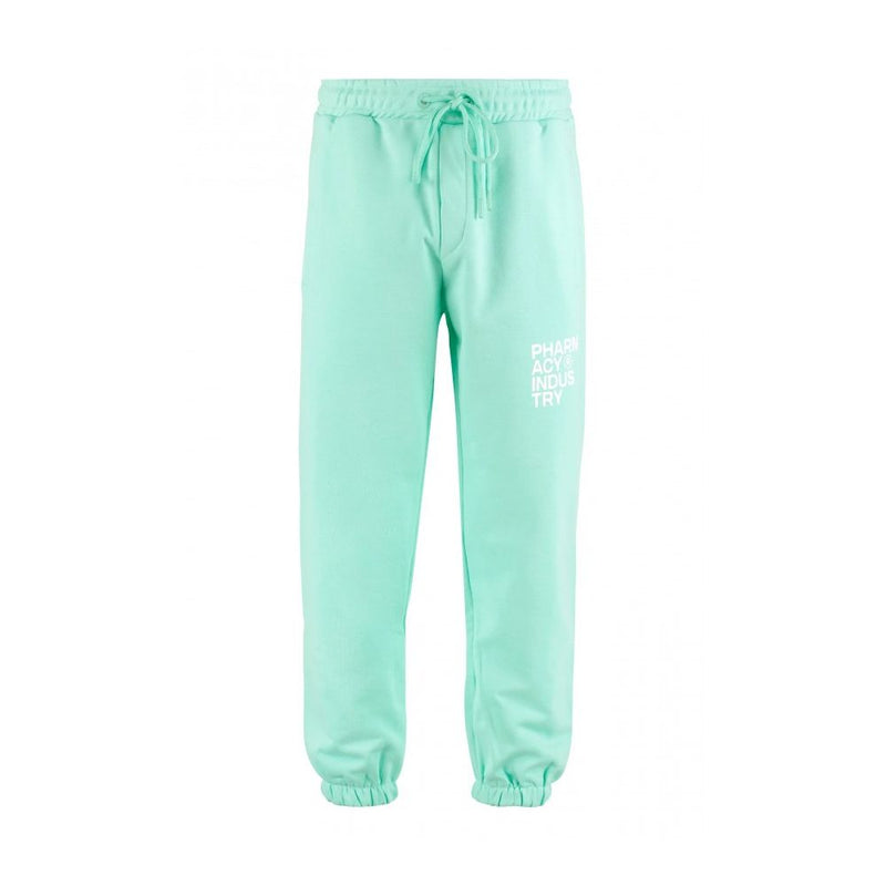 Emerald Cotton Trousers with Logo Detail Pharmacy Industry