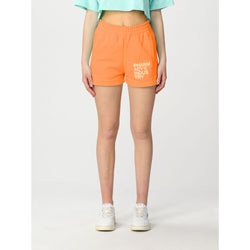 Chic Orange Cotton Logo Shorts Pharmacy Industry