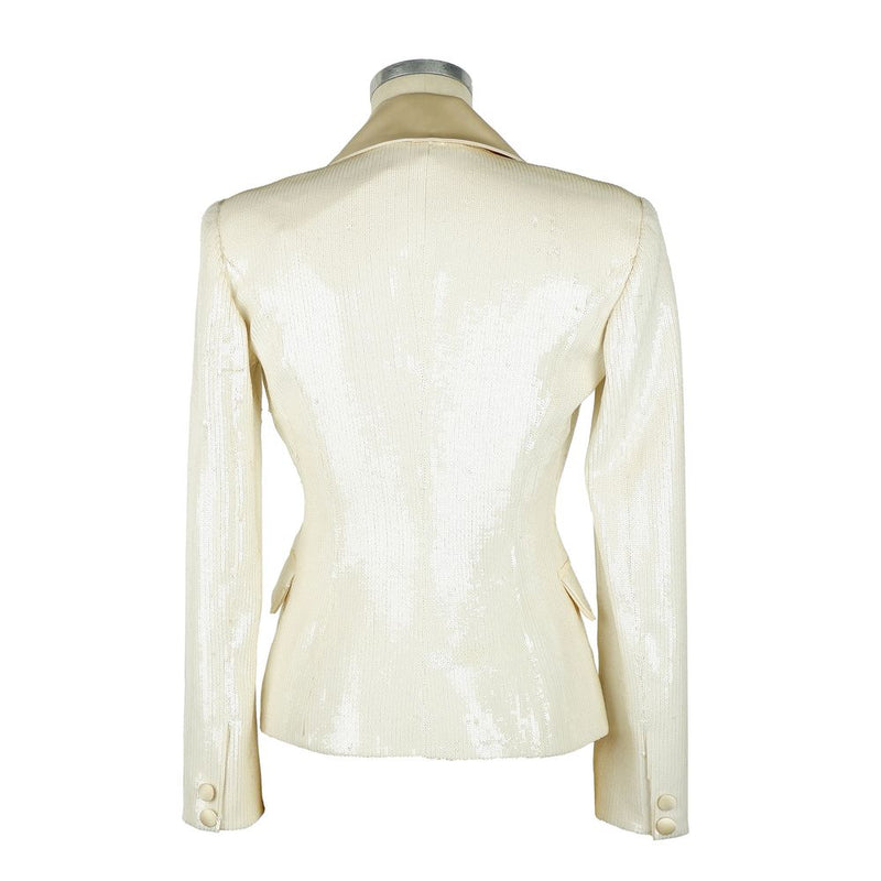 White Polyester Women Blazer Elisabetta Franchi