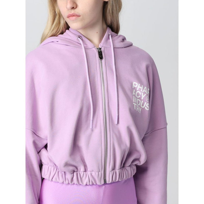 "Purple Cotton Women Sweater With Zip Closure" Pharmacy Industry