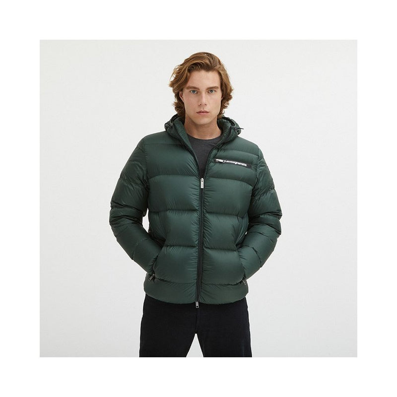 Green Nylon Men Jacket Centogrammi