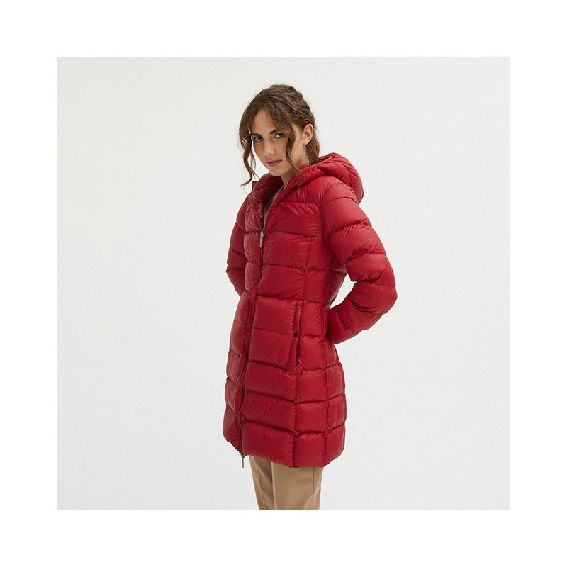 Red Nylon Women Jacket Centogrammi