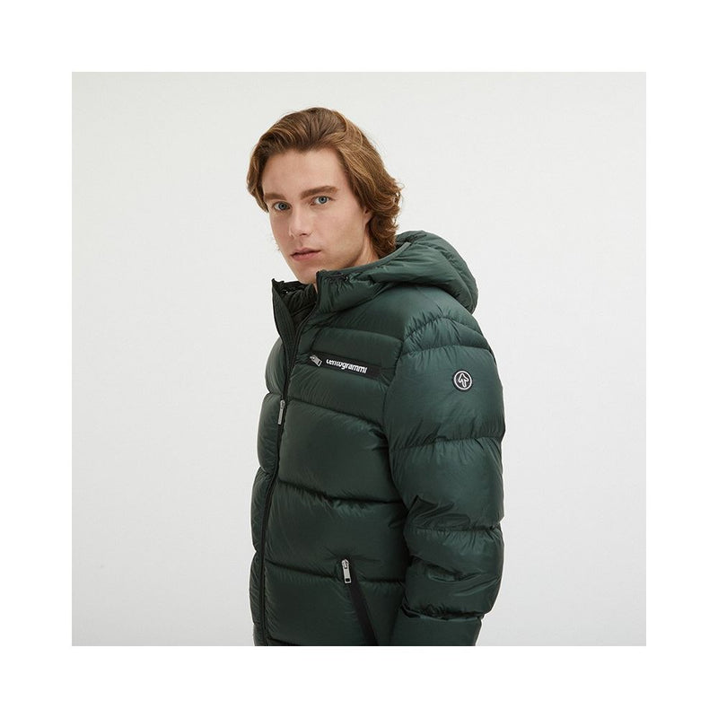 Green Nylon Men Jacket Centogrammi