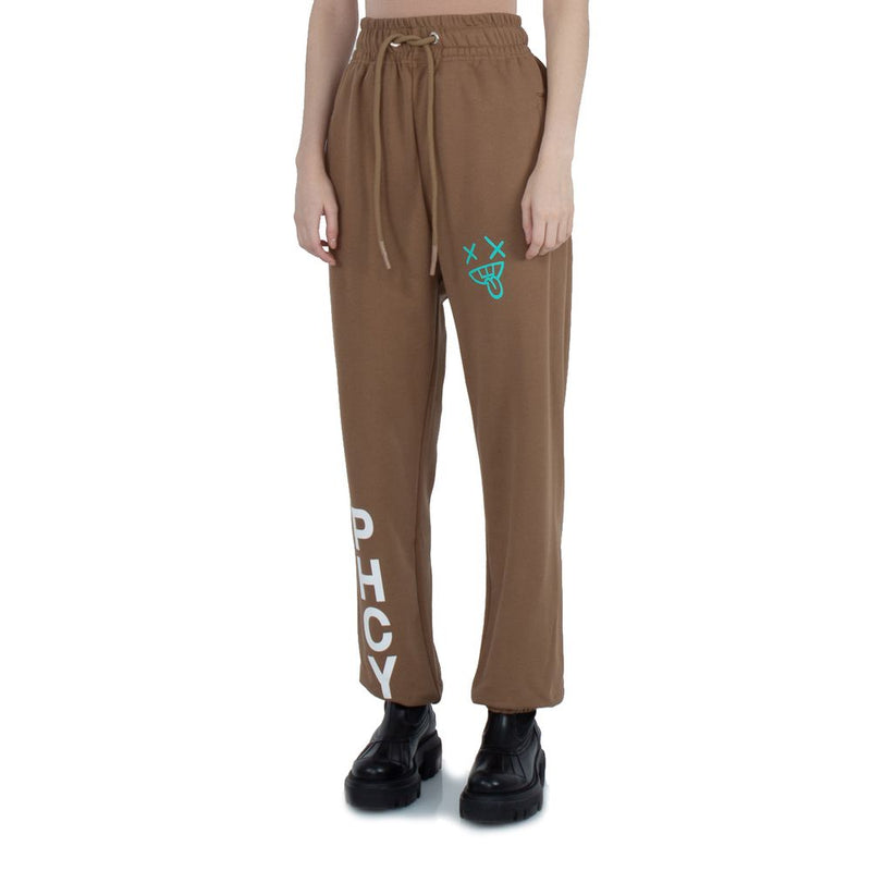 Brown Cotton Women Trouser Pharmacy Industry