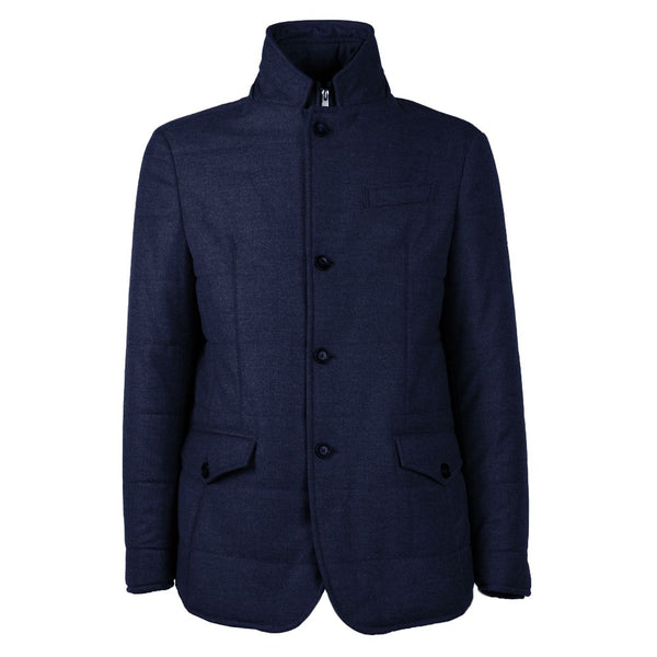 Elegant Wool-Cashmere Men's Coat Made in Italy