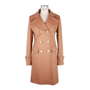 Beige Wool Women Coat Made in Italy