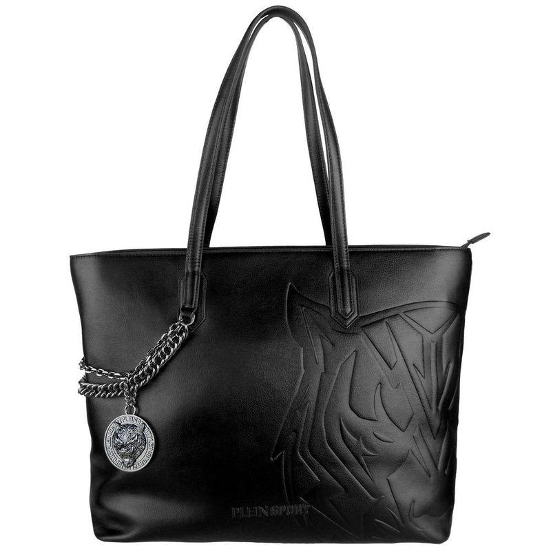 Black Polyethylene Women Shoulder Bag Plein Sport