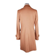 Beige Wool Women Coat Made in Italy