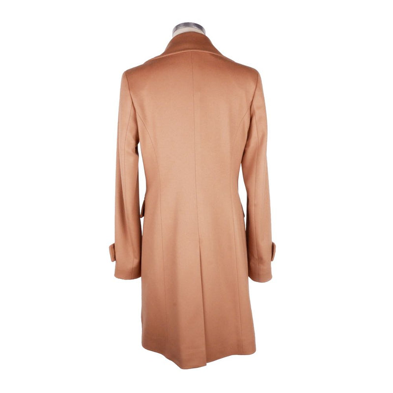 Beige Wool Women Coat Made in Italy