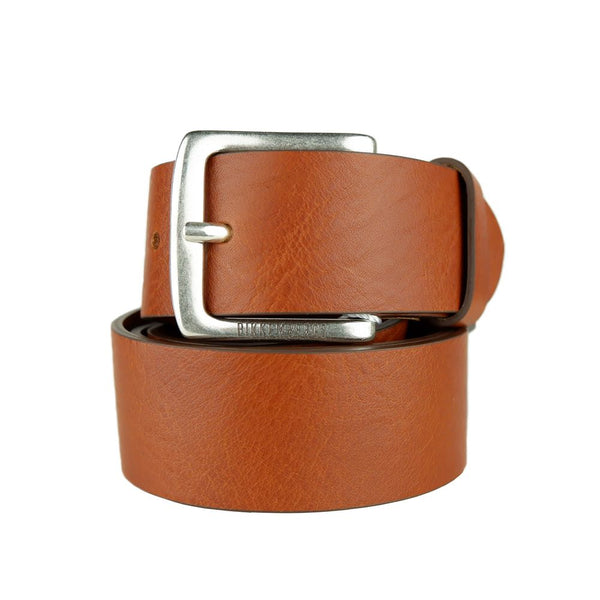 Brown Calfskin Men Belt Bikkembergs