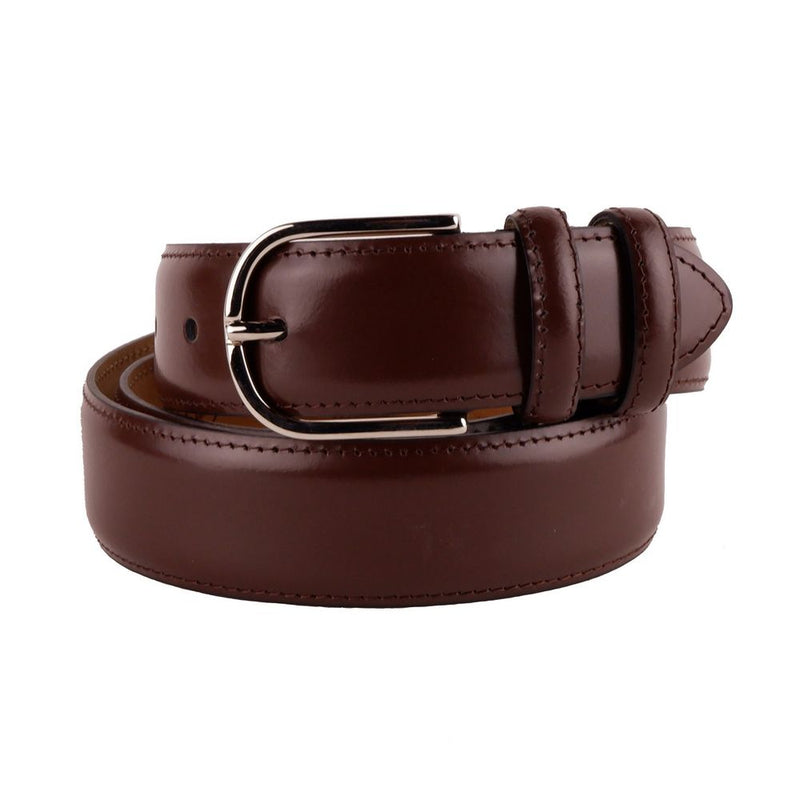 Elegant Italian Leather Belt Ensemble Made in Italy