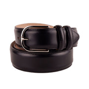 Elegant Italian Leather Belt Ensemble Made in Italy